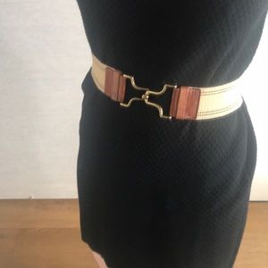 Madewell stretch jute belt w/ leather tab closure